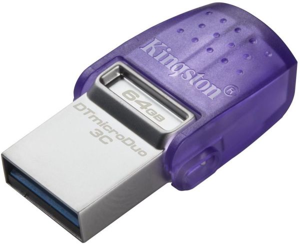 Флешка Kingston DataTraveler microDuo 3C 64Гб фиолетовый