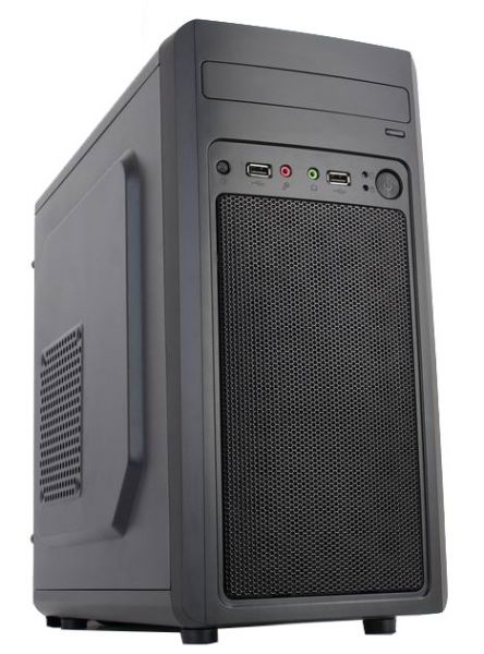 Корпус ACCORD M-02B черный w/o PSU mATX 2xUSB2.0 audio