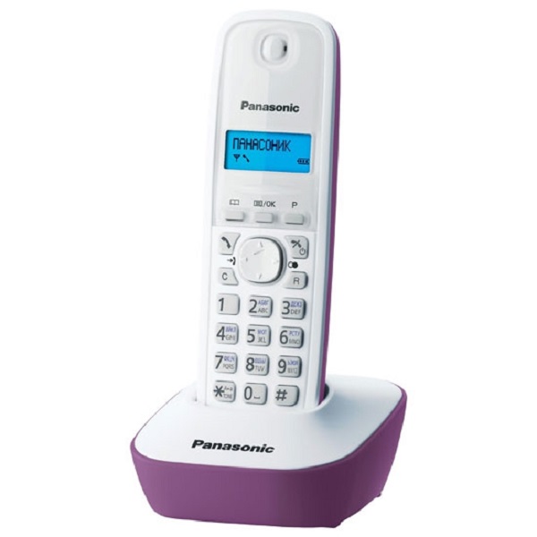 Радиотелефон Panasonic KX-TG1611 RUF фиолетовый/белый