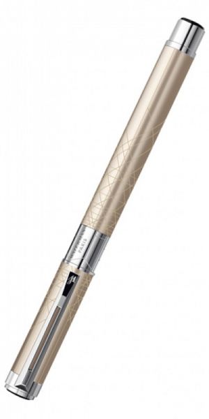 Ручка роллер WATERMAN Perspective (S0831420) Champagne CT (F) чернила: черный латунь блестящий хром