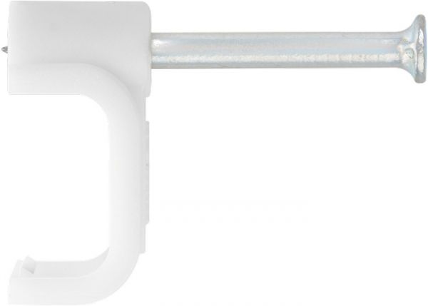 Скоба Сибртех электроустановочные, 14 мм, прямоугольный профиль, 30 шт.