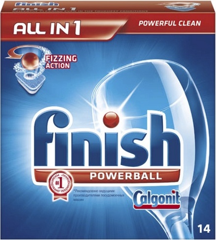 Таблетки для посудомоечных машин Finish All in 1 14шт.
