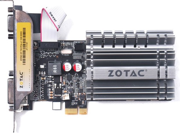 Видеокарта ZOTAC GeForce GT 730 902Mhz PCI-E 1x 2.0 1024Mb 1800Mhz 64 bit DVI HDMI HDCP
